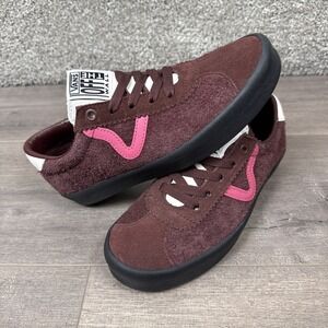 Vans Sport Low Maroon Suede Shoes Unisex Men's 5.5 Women's 7 NEW